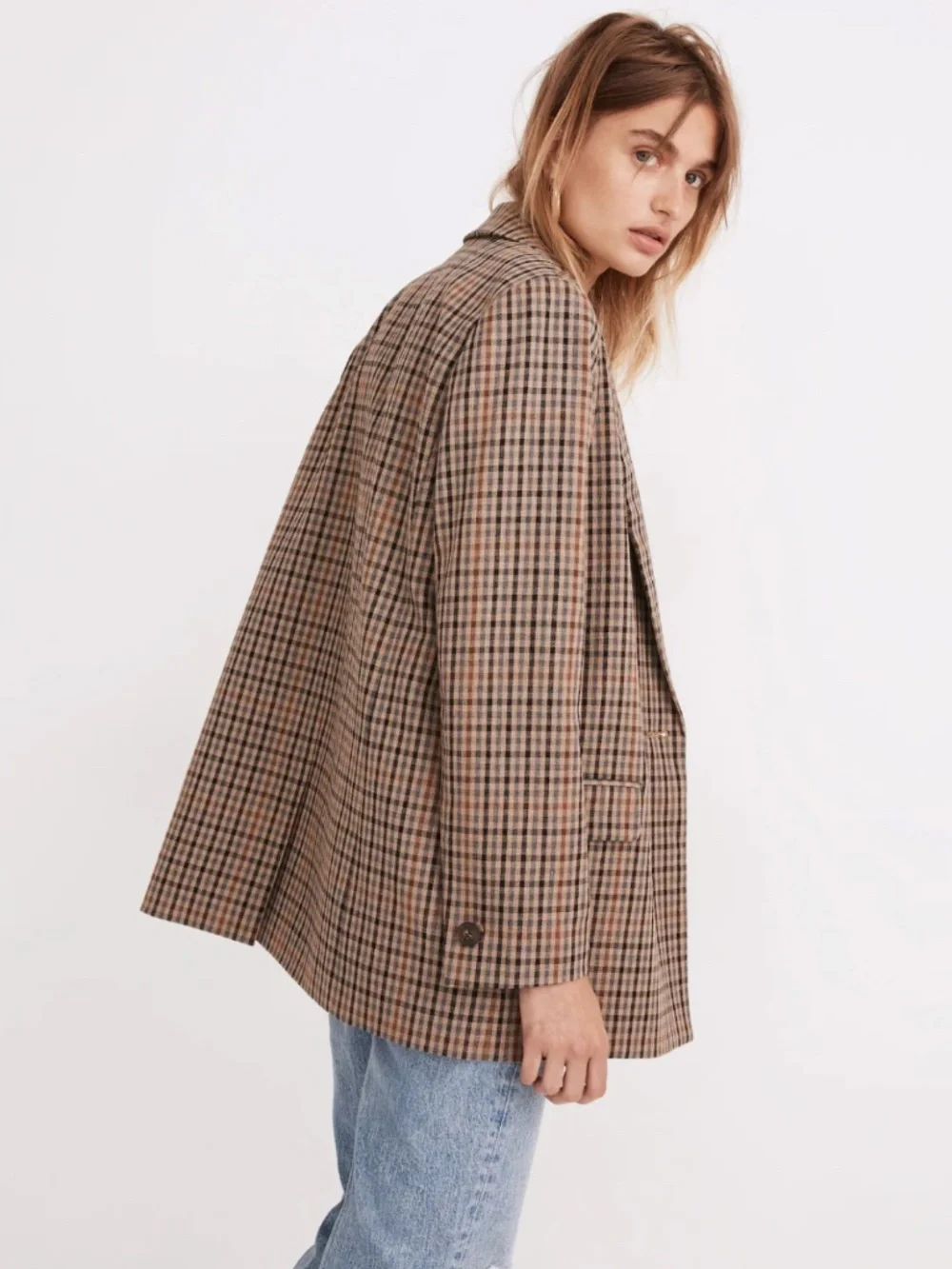 Madewell Dorset Blazer Coster Plaid Small